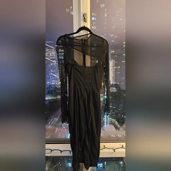 House of CB Black Mesh Beatrice Dress Size Medium Plus Cup NWOT - Picture 5 of 6